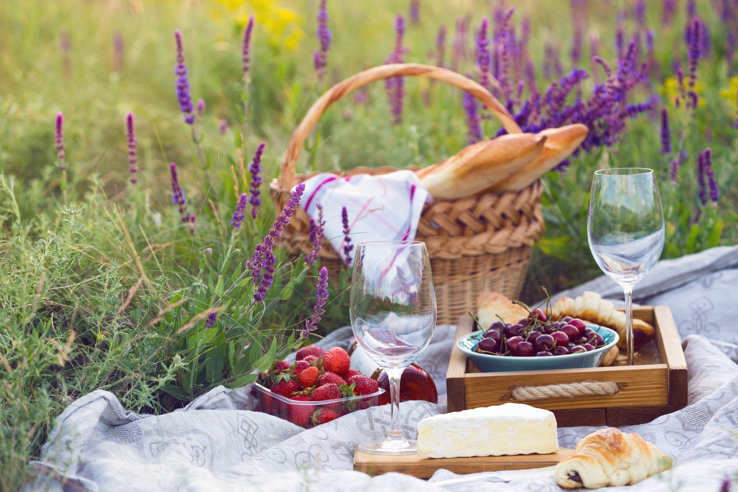 Ein französisches Picknick im Urlaub "piquenique français“